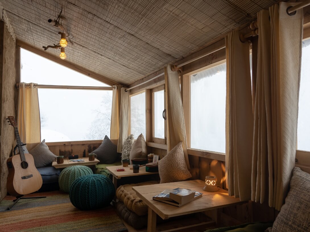 Cozy winter time at eco-friendly glamping site GlampEco in Manali