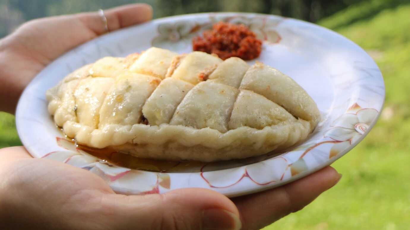 Local cuisine near GlampEco – siddhu at Kalzang Dhaba in Sethan, Manali