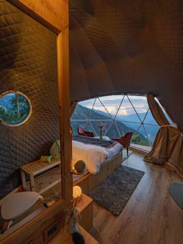 Luxury premium dome with mountain views – unique retreat GlampEco Manali