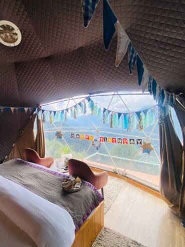 Beautifully customized dome decor for celebrations at GlampEco