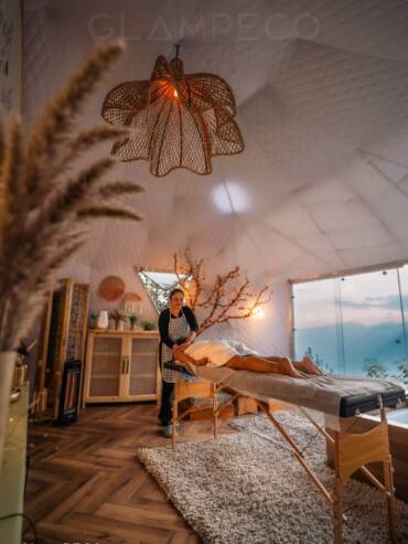 Massage session at Zen Sanctuary – GlampEco's Spa in Manali