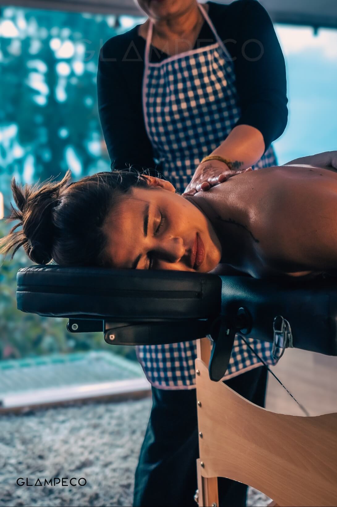 Relaxing massage session at Zen Sanctuary – GlampEco's Spa in Manali